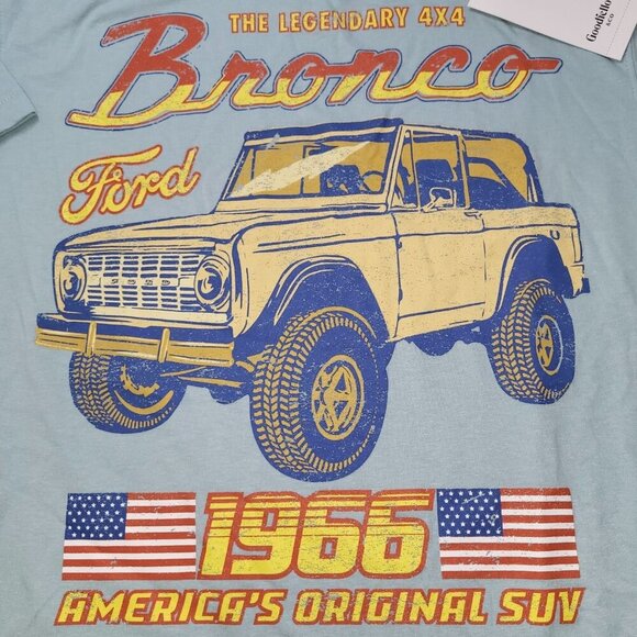Ford Bronco 1966 Legendary 4x4 Unisex lightweight Blue Goodfellow T Shirt Size L - Picture 3 of 4